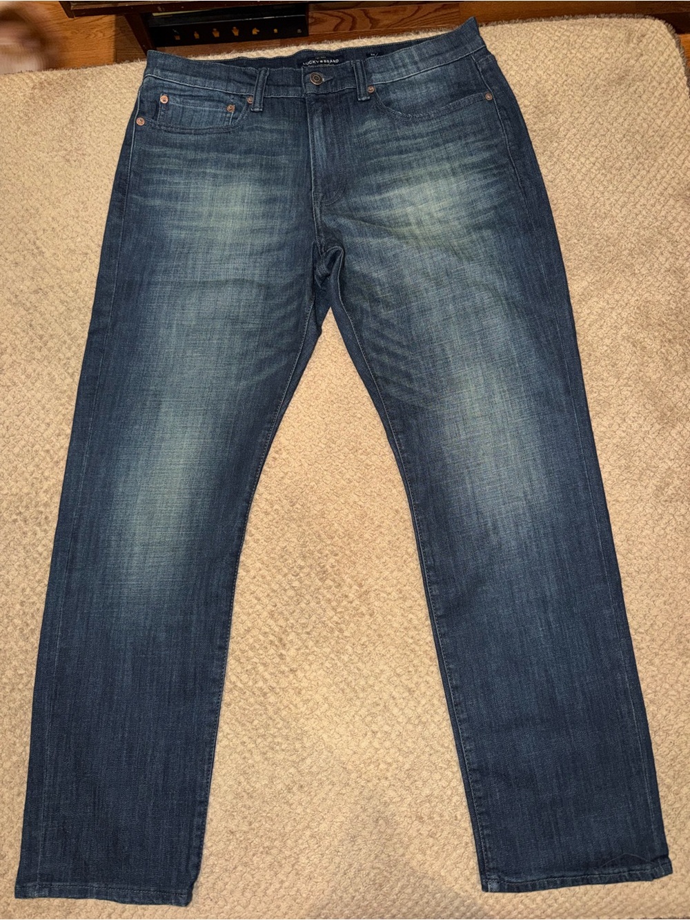 Lucky Brand Men's 121 Slim Dark Wash Straight Leg Jeans - 34 x 30